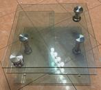 Table salon en verre, Huis en Inrichting, Tafels | Salontafels, 50 tot 100 cm, Glas, Moderne, Zo goed als nieuw