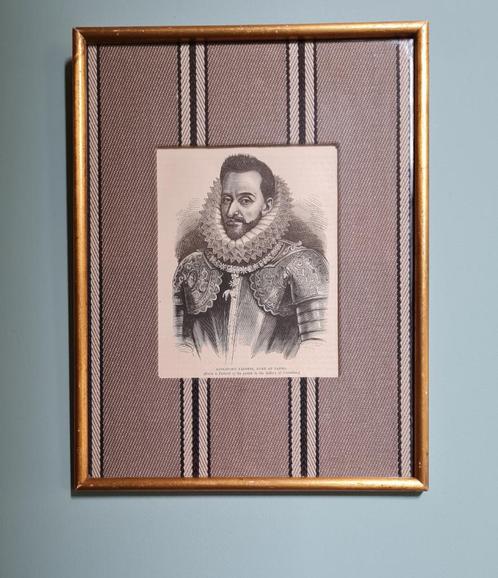 Oude gravure Farnese Alexander Duke of Parma, Antiek en Kunst, Kunst | Etsen en Gravures, Ophalen of Verzenden