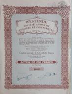 Westende - S.A.Foncière et Industrielle - Bruxelles - 1935, Ophalen of Verzenden, 1920 tot 1950, Aandeel