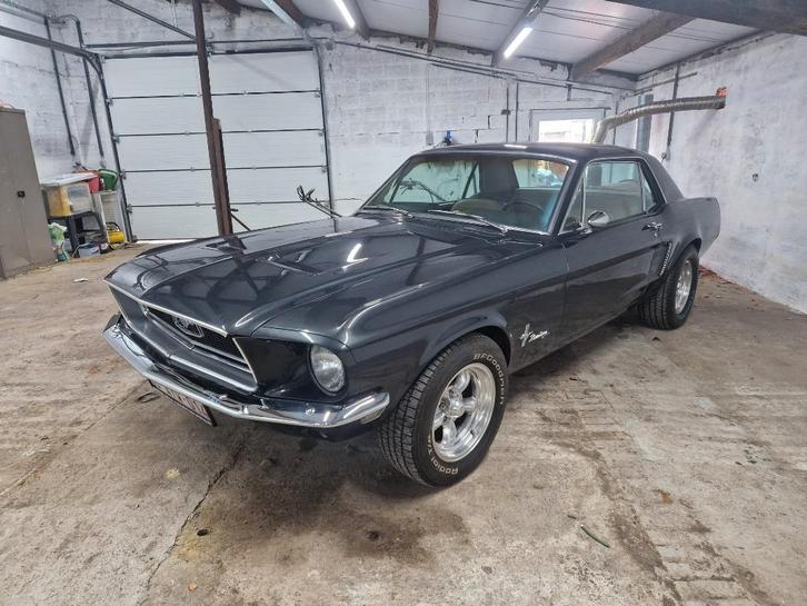 Ford mustang 1968 v8, Auto's, Ford, Particulier, Mustang, Benzine, Euro 1, Coupé, 3 deurs, Automaat, Zilver of Grijs, Beige, Leder