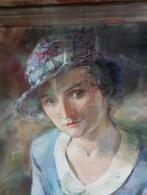 Léon Pringels - son épouse - Pastel, Ophalen