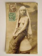2 kaarten uit Egypte + zegels, verstuurd in1907 naar Brussel, Verzamelen, Gelopen, Verzenden