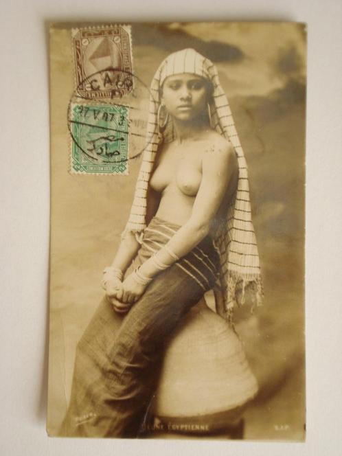 2 kaarten uit Egypte + zegels, verstuurd in1907 naar Brussel, Verzamelen, Postkaarten | Themakaarten, Gelopen, Verzenden