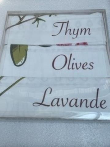 Leuk cadeau set keukenhanddoeken Thym/Olives/Lavande beschikbaar voor biedingen