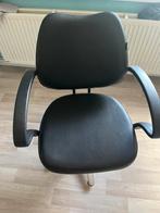 Kapperstoel, Ophalen, Gebruikt, Zwart, Leer