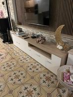 Meuble TV/meuble TV moderne en couleur bois avec blanc, Maison & Meubles, Enlèvement