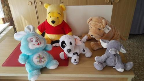 grote knuffels - gevlekte hond Dalmatiër, blauwe Paashaas, Kinderen en Baby's, Speelgoed | Knuffels en Pluche, Gebruikt, Hond