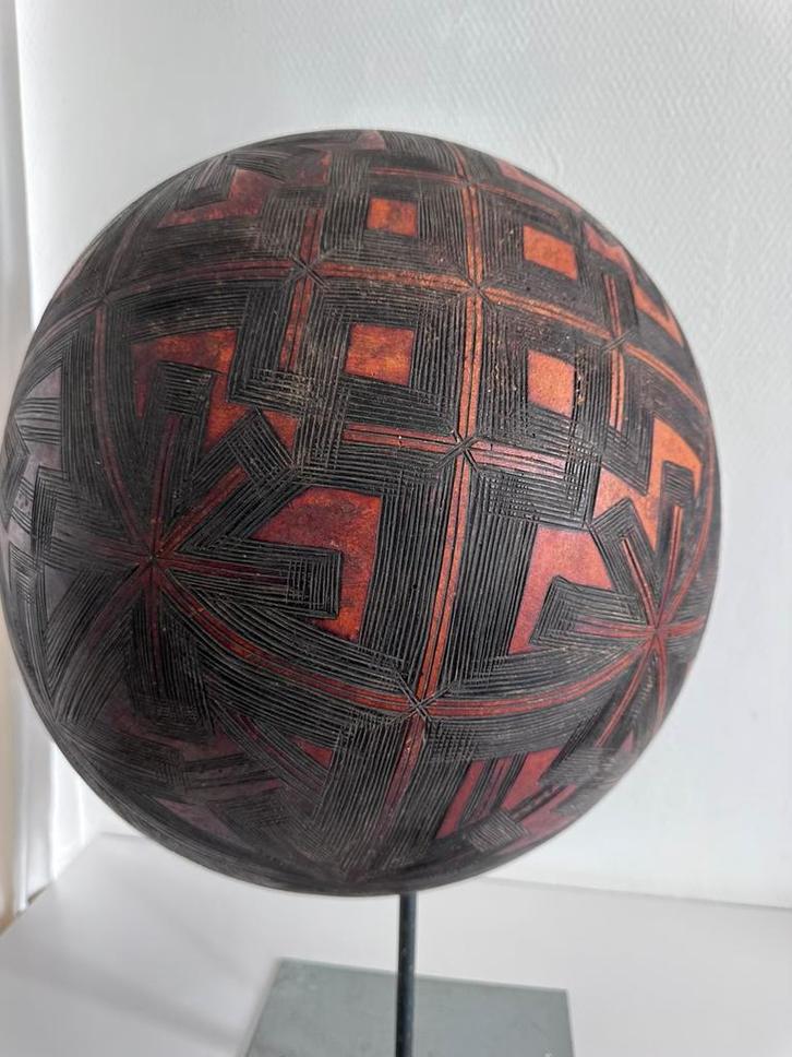 Grote Luba Kalebas privé collectie Matadi Congo 1950, Antiek en Kunst, Kunst | Niet-Westerse kunst, Verzenden