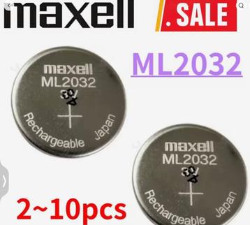 2 piles rechargeables MAXELL CR 2032 neuves, Envoi, Neuf