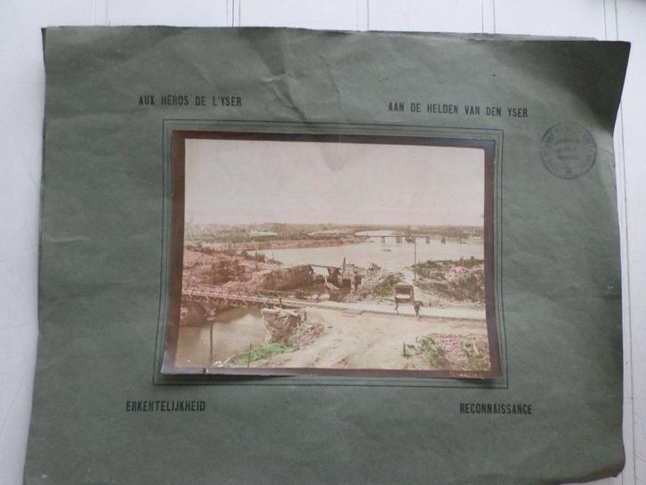 Reconnaissance aux héros de l'Yser - 2 photos, Verzamelen, Militaria | Algemeen, Landmacht, Foto of Poster, Ophalen of Verzenden