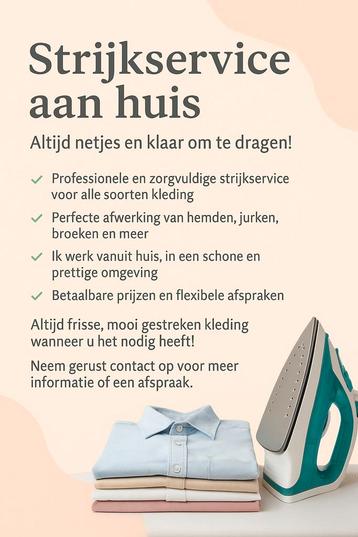 
 „Uw kleding professioneel gestreken“  beschikbaar voor biedingen