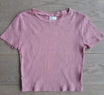 Oudroze T-shirt meisje - maat S beschikbaar voor biedingen
