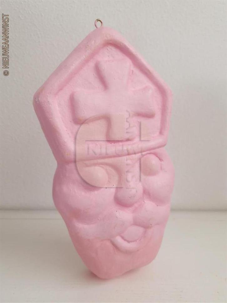 Authentiek roze Jamin XXL schuimpje Sinterklaas - 25cm, Diversen, Sinterklaas, Verzenden