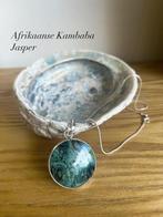 Ketting Edelsteen Kambaba Jasper, Handtassen en Accessoires, Kettingen, Nieuw, Groen, Ophalen of Verzenden, Zilver