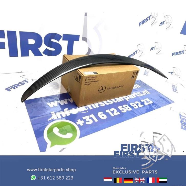 W205 C63 S AMG CARBON SPOILER KOFFERBAK C KLASSE 63 2014-202, Auto-onderdelen, Carrosserie, Achterklep, Mercedes-Benz, Gebruikt