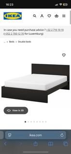 Bed, Huis en Inrichting, Slaapkamer | Bedden, Ophalen, Zwart, Zo goed als nieuw, Twijfelaar