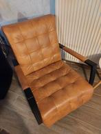 zetel leder ? kleur bruin met zwarte leuningen. nieuw., Huis en Inrichting, Ophalen, Nieuw