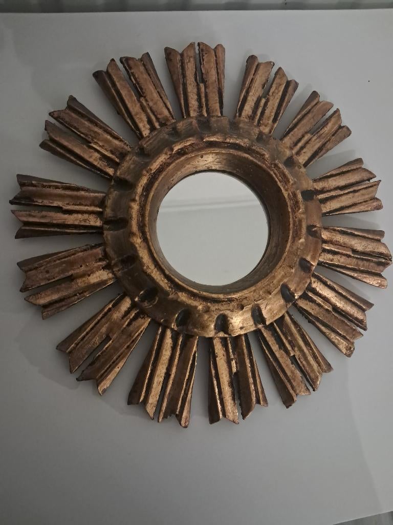 Miroir soleil, Antiek en Kunst, Antiek | Spiegels, Minder dan 50 cm, Minder dan 100 cm, Rond, Ophalen