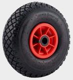 4 steekwagenwielen, luchtband, 1 lek, Ophalen, Gebruikt