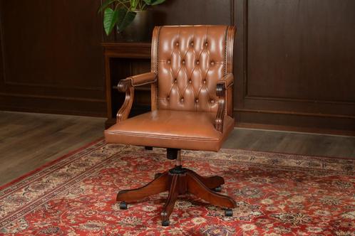 Chesterfield bureaustoel, Huis en Inrichting, Bureaustoelen, Zo goed als nieuw, Bureaustoel, Bruin, Ergonomisch, Ophalen of Verzenden