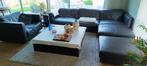 GRIJS LEDEREN SALON, Huis en Inrichting, Ophalen, 250 tot 300 cm, 100 tot 125 cm, Hoekbank