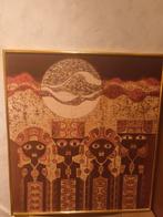Afrikaanse doek met omkadering., Antiek en Kunst, Ophalen