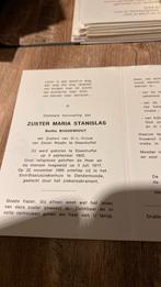 Zuster Maria Stanislas, Verzamelen, Bidprentjes en Rouwkaarten, Verzenden, Bidprentje