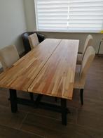 eettafel met 4stoelen, Huis en Inrichting, Ophalen, 200 cm of meer, Zo goed als nieuw, Vijf personen of meer