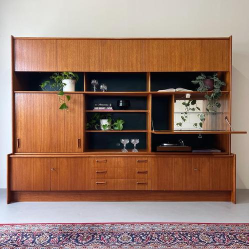 Vintage wandmeubel, Bangkok teak •Mahjongg•, Huis en Inrichting, Kasten | Wandmeubels, Ophalen of Verzenden