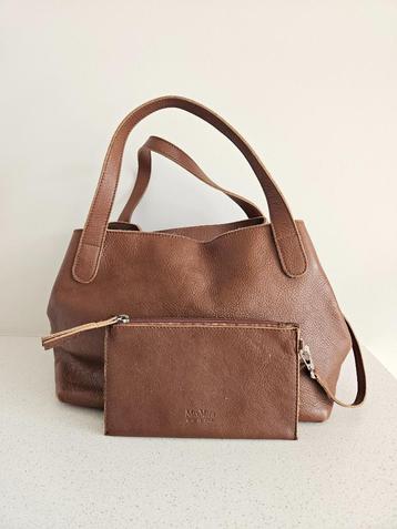 Vintage Max Mara cognac bruine lederen handtas beschikbaar voor biedingen
