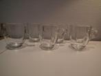 6 tasses en verre (hauteur: 7,5 cm/ diamètre: 6 cm), Maison & Meubles, Comme neuf, Tasse(s) et/ou soucoupe(s), Uni, Envoi