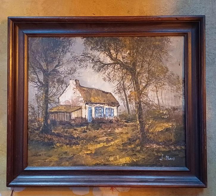 Peinture huile signée sur toile, Antiquités & Art, Art | Peinture | Classique, Enlèvement