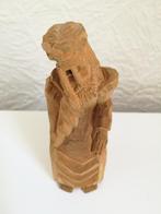 Klein Peinzend Christus beeldje in handgesneden hout, Antiek en Kunst, Ophalen of Verzenden