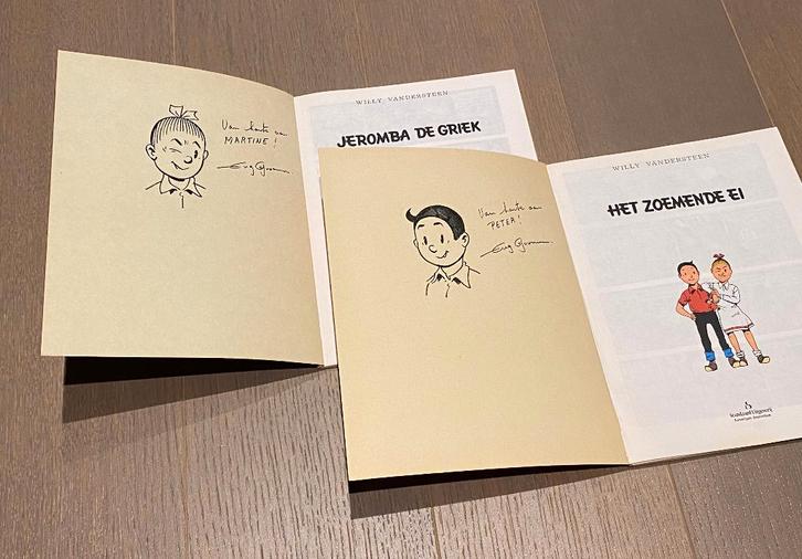 Suske en Wiske - Eugeen Goossens - gesigneerd - tekening, Boeken, Stripverhalen, Zo goed als nieuw, Ophalen of Verzenden