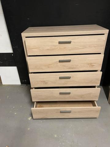 Commode de 5 tiroirs, Enlèvement ou Envoi, Comme neuf, Moins de 100 cm