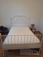 queen-size bed (140cm x 200cm), Huis en Inrichting, Slaapkamer | Bedden, Ophalen, Gebruikt, Wit, 140 cm