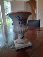 Vintage porseleinen vaas viooltjesmotief handgeschilderd, Antiek en Kunst, Ophalen of Verzenden
