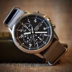Pulsar chronographe RAF style., Seiko, Staal, Polshorloge, Overige materialen