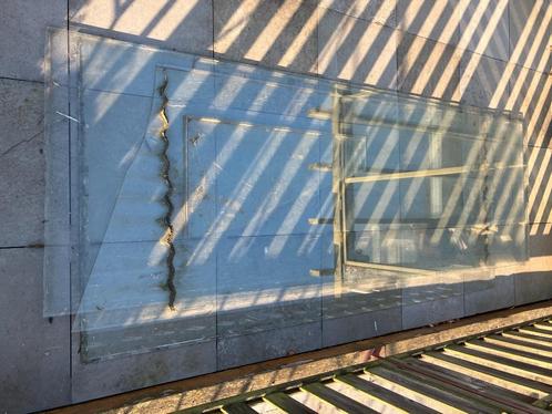 grote glaspartijen: enkel-glasruiten, Doe-het-zelf en Bouw, Glas en Ramen, Gebruikt, Glasplaat, 160 cm of meer, 80 tot 120 cm