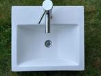 Design nlavabo, blanc, 50x45X15 cm, avec robinet en chrome e, Bricolage & Construction, Comme neuf, Lavabo, Enlèvement, Chrome