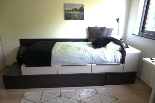 Onderschuifbed met opbergruimte, Huis en Inrichting, Slaapkamer | Bedden, Gebruikt, Tweepersoons, Ophalen