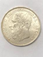 Munt zilver België 5 frank Leopold II  1876 topkwaliteit !!!, Postzegels en Munten, Zilver, Ophalen of Verzenden, Losse munt, Zilver