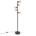 Zwarte moderne staanlamp met 5 werkende lichtpunten, Ophalen, Zo goed als nieuw, Glas, Modern