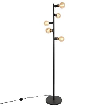 Zwarte moderne staanlamp met 5 werkende lichtpunten beschikbaar voor biedingen