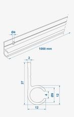 rail aluminium en C pour jonc de caravane – au mètre, Ophalen of Verzenden, Nieuw