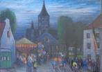 GASTON WILLEMSEN / KERMISKOERS / ORIGINEEL WERK / 67x84cm, Antiek en Kunst, Kunst | Schilderijen | Modern, Ophalen