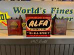 Alfa SHELL Spirit oud reclame blik, Verzamelen, Ophalen of Verzenden, Gebruikt, Verpakking
