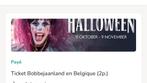 Tickets Halloween Bobbejaanland, Tickets en Kaartjes, Twee personen, Ticket of Toegangskaart
