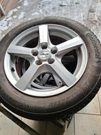 Winterbanden op velg 205/55 R16 (Continental), Auto-onderdelen, Banden en Velgen, Ophalen, Gebruikt, 17 inch, Band(en)