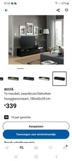 Zwart tv-meubel BESTA Ikea., Huis en Inrichting, Kasten |Televisiemeubels, Zo goed als nieuw, Ophalen